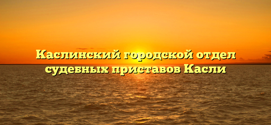 Каслинский городской отдел судебных приставов Касли