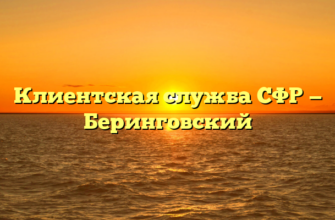 Клиентская служба СФР — Беринговский