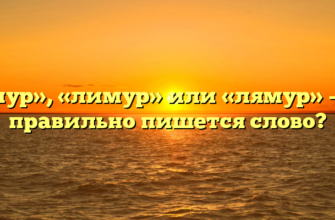 «Лемур», «лимур» или «лямур» — как правильно пишется слово?
