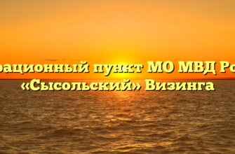 Миграционный пункт МО МВД России «Сысольский» Визинга