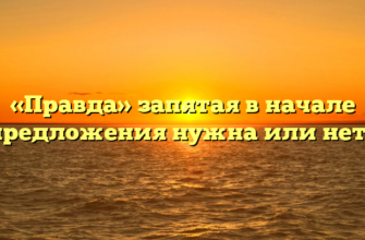«Правда» запятая в начале предложения нужна или нет?