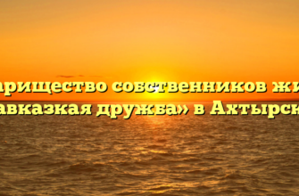 Товарищество собственников жилья «Кавказкая дружба» в Ахтырском