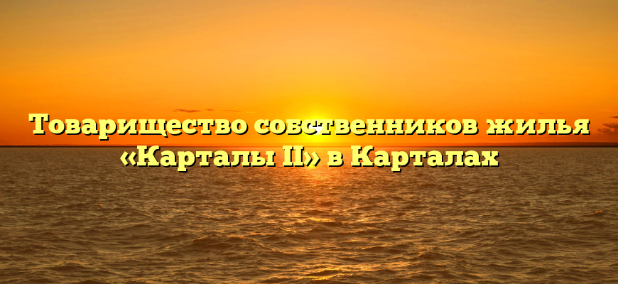 Товарищество собственников жилья «Карталы II» в Карталах