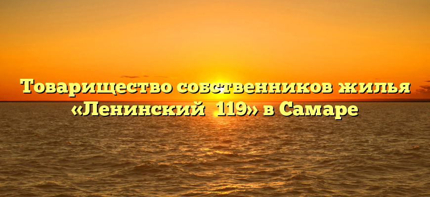 Товарищество собственников жилья «Ленинский №119» в Самаре