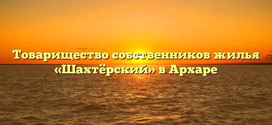 Товарищество собственников жилья «Шахтёрский» в Архаре