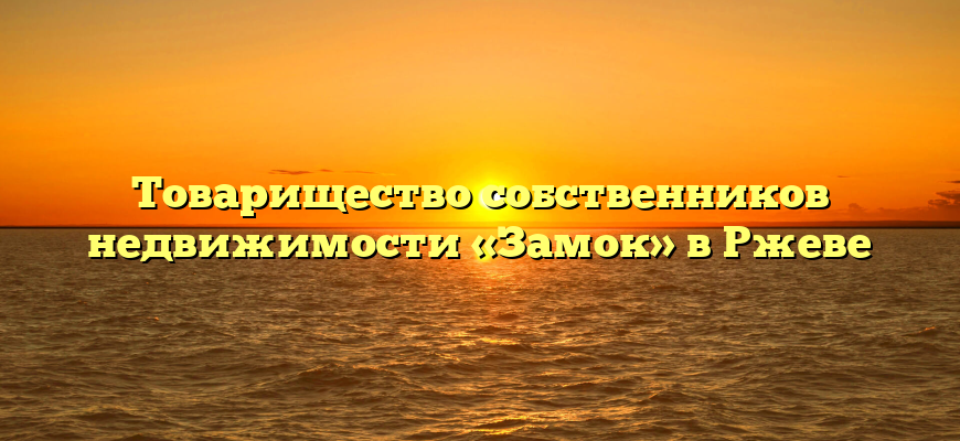 Товарищество собственников недвижимости «Замок» в Ржеве