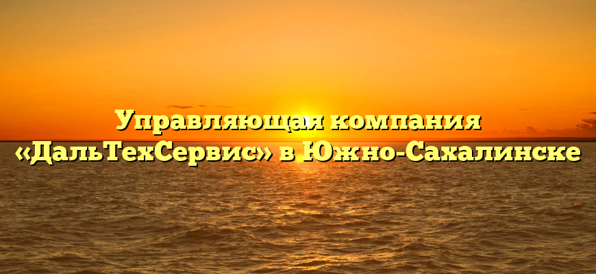 Управляющая компания «ДальТехСервис» в Южно-Сахалинске