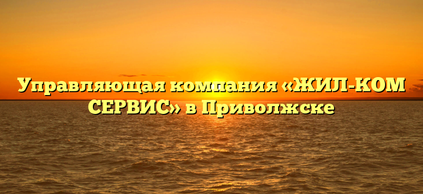 Управляющая компания «ЖИЛ-КОМ СЕРВИС» в Приволжске