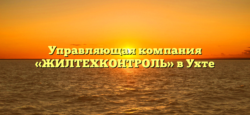 Управляющая компания «ЖИЛТЕХКОНТРОЛЬ» в Ухте