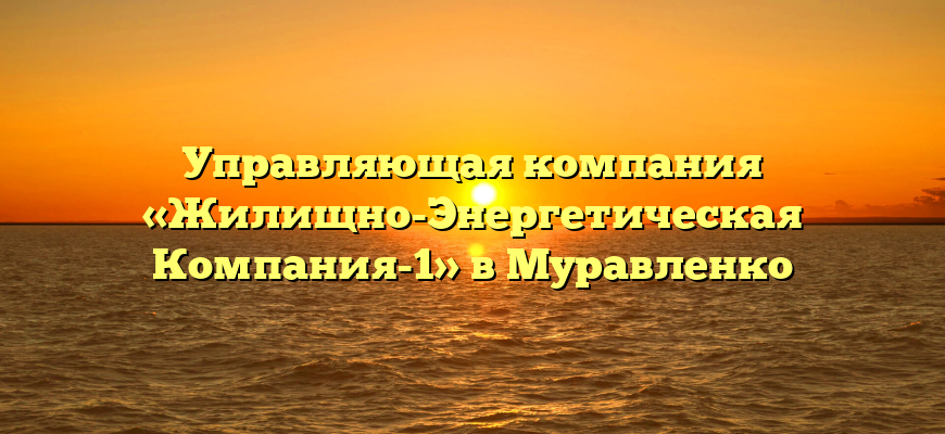 Управляющая компания «Жилищно-Энергетическая Компания-1» в Муравленко