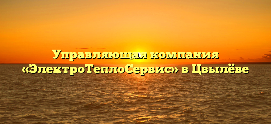 Управляющая компания «ЭлектроТеплоСервис» в Цвылёве