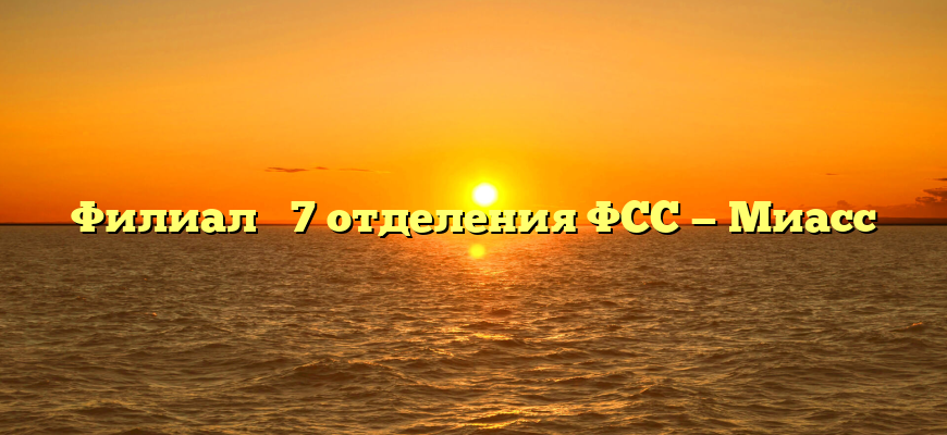 Филиал № 7 отделения ФСС — Миасс