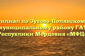 Филиал по Зубово-Полянскому муниципальному району ГАУ Республики Мордовия «МФЦ»