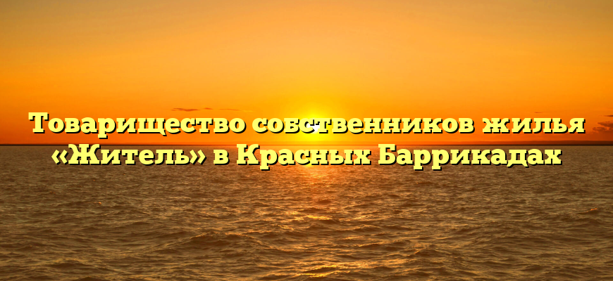 Товарищество собственников жилья «Житель» в Красных Баррикадах