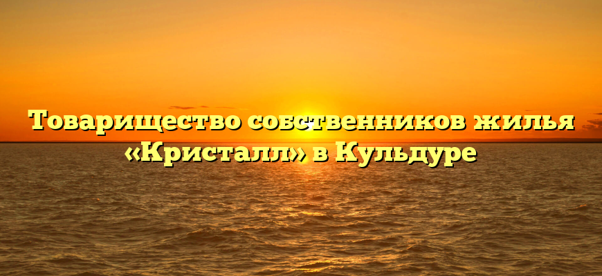 Товарищество собственников жилья «Кристалл» в Кульдуре