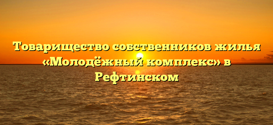 Товарищество собственников жилья «Молодёжный комплекс» в Рефтинском