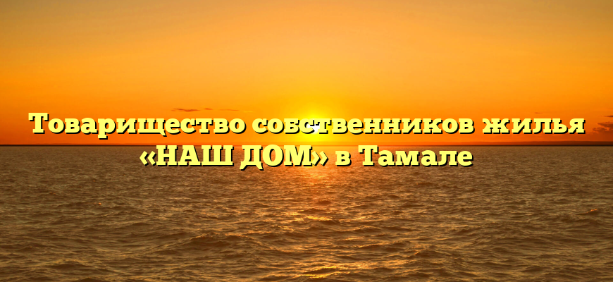 Товарищество собственников жилья «НАШ ДОМ» в Тамале