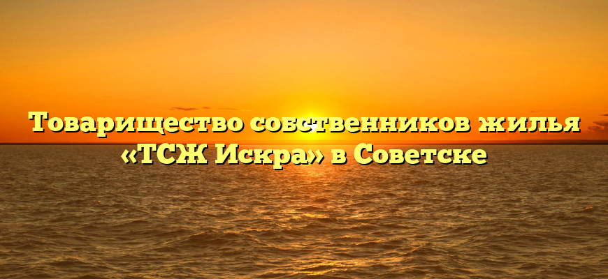 Товарищество собственников жилья «ТСЖ Искра» в Советске