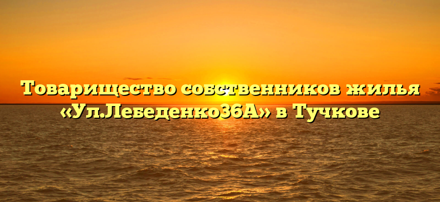 Товарищество собственников жилья «Ул.Лебеденко36А» в Тучкове