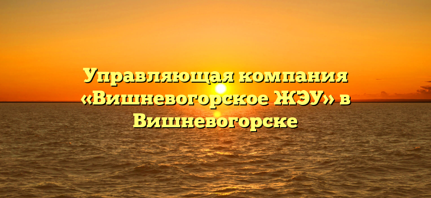 Управляющая компания «Вишневогорское ЖЭУ» в Вишневогорске