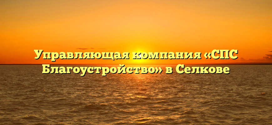 Управляющая компания «СПС Благоустройство» в Селкове