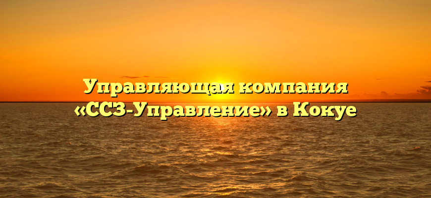 Управляющая компания «ССЗ-Управление» в Кокуе