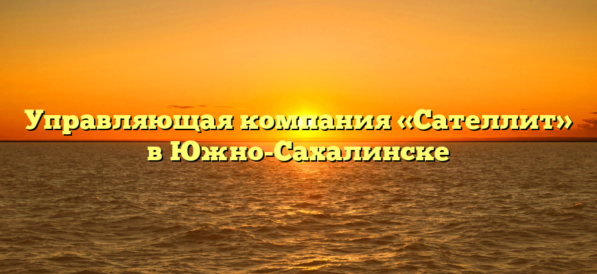 Управляющая компания «Сателлит» в Южно-Сахалинске