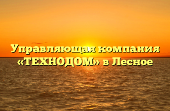 Управляющая компания «ТЕХНОДОМ» в Лесное