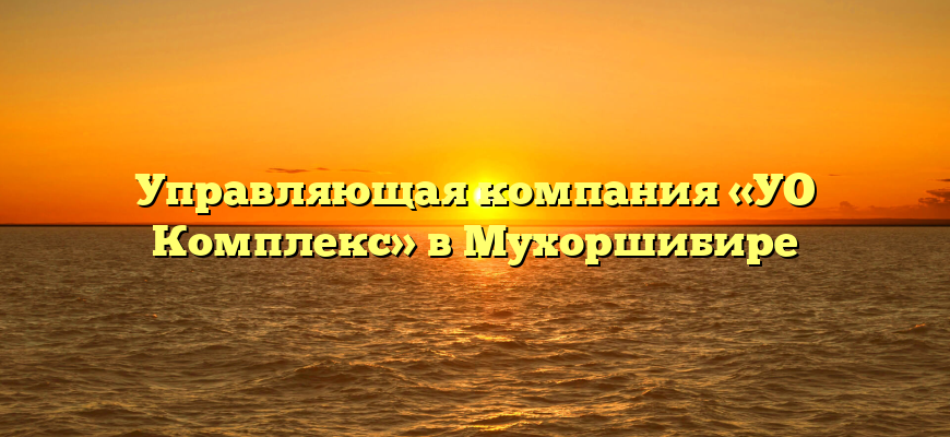 Управляющая компания «УО Комплекс» в Мухоршибире