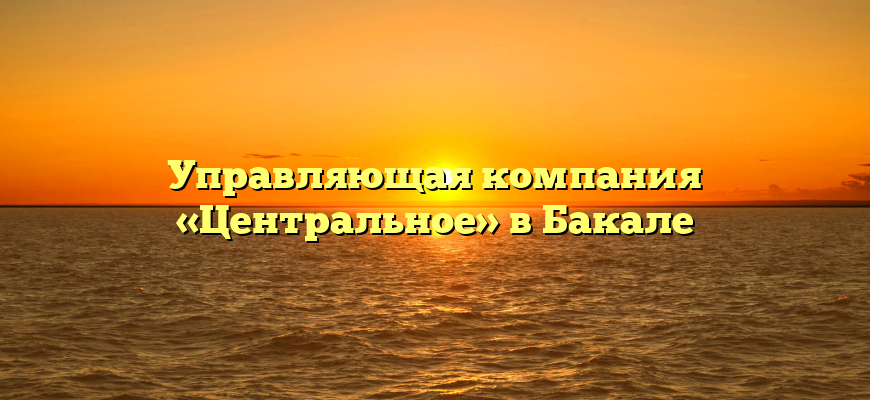 Управляющая компания «Центральное» в Бакале