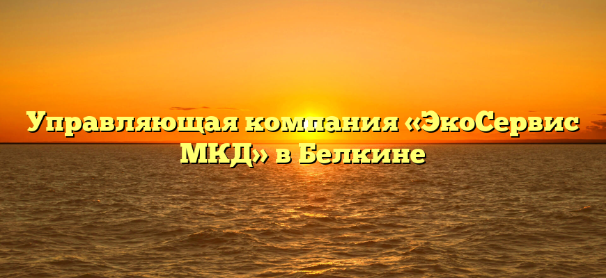 Управляющая компания «ЭкоСервис МКД» в Белкине