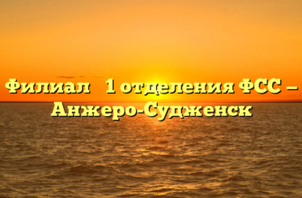 Филиал № 1 отделения ФСС — Анжеро-Судженск