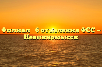 Филиал № 6 отделения ФСС — Невинномысск