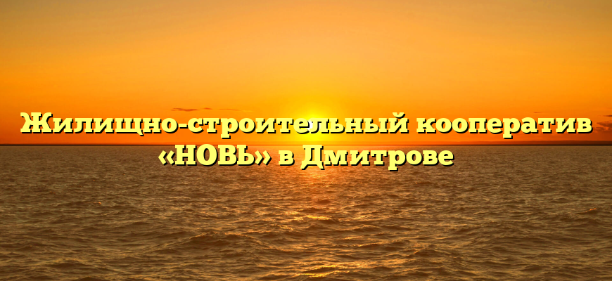 Жилищно-строительный кооператив «НОВЬ» в Дмитрове
