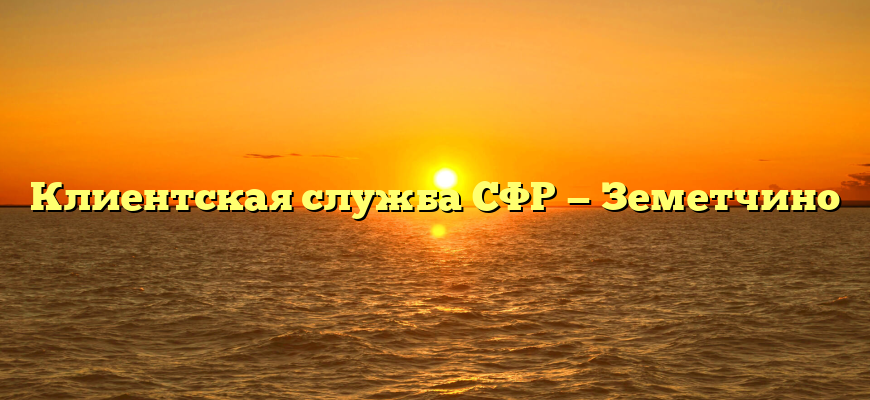 Клиентская служба СФР — Земетчино