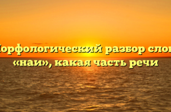 Морфологический разбор слова «наи», какая часть речи