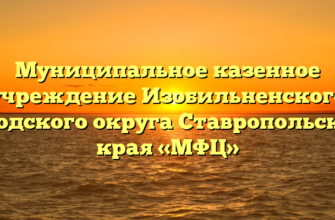 Муниципальное казенное учреждение Изобильненского городского округа Ставропольского края «МФЦ»