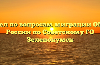 Отдел по вопросам миграции ОМВД России по Советскому ГО Зеленокумск