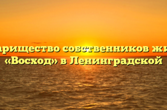 Товарищество собственников жилья «Восход» в Ленинградской