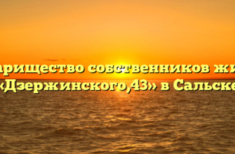 Товарищество собственников жилья «Дзержинского,43» в Сальске