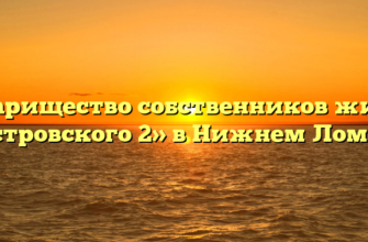 Товарищество собственников жилья «Островского 2» в Нижнем Ломове