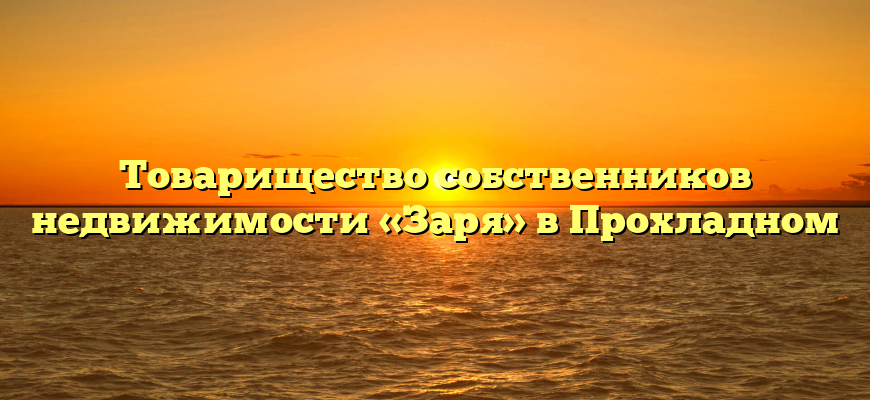 Товарищество собственников недвижимости «Заря» в Прохладном