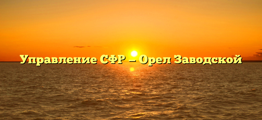 Управление СФР — Орел Заводской