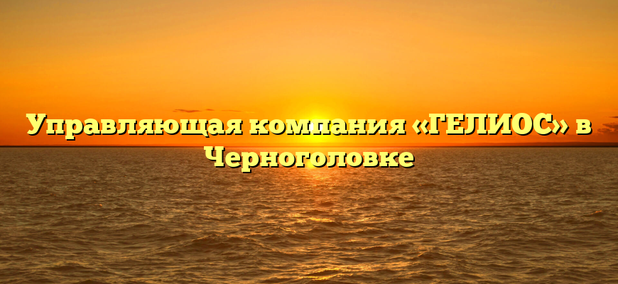 Управляющая компания «ГЕЛИОС» в Черноголовке