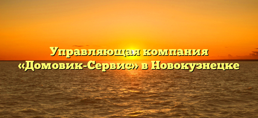 Управляющая компания «Домовик-Сервис» в Новокузнецке
