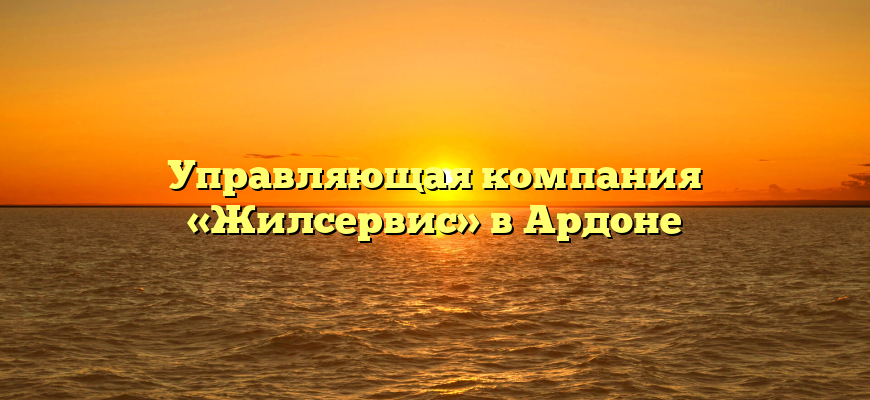 Управляющая компания «Жилсервис» в Ардоне