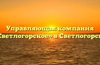 Управляющая компания «Светлогорское» в Светлогорске