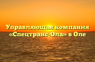 Управляющая компания «Спецтранс-Ола» в Оле