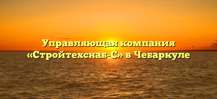 Управляющая компания «Стройтехснаб-С» в Чебаркуле