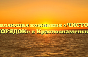 Управляющая компания «ЧИСТОТА И ПОРЯДОК» в Краснознаменске